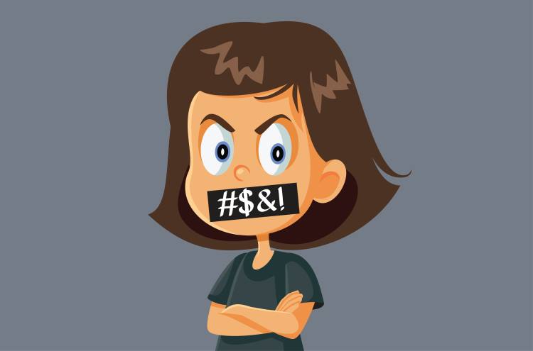 child swearing cursing profanity