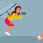 helicopter parent mom follows baby