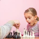 let child win chess play dad