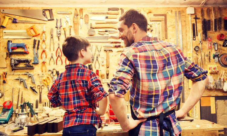 parenting tools dad son workshop