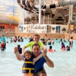 NYC Dads Group co-founder, Lance Somerfeld and his kids at Kalahari Resorts & Conventions Indoor Waterpark