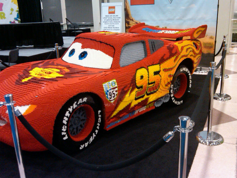 Lighting McQueen in Legos
