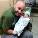 A new dad and baby