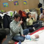 Dads learn sign language