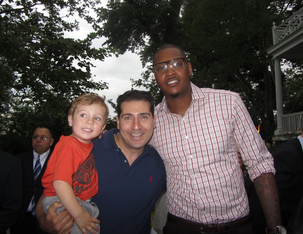 Jake and Lance Somerfeld with Carmelo Anthony
