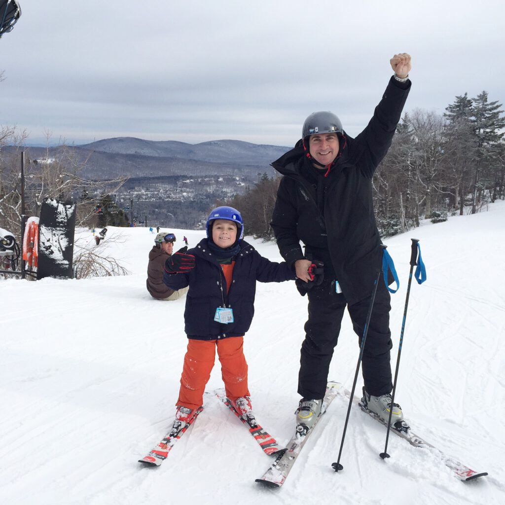 Father and son at Mount Snow Summit