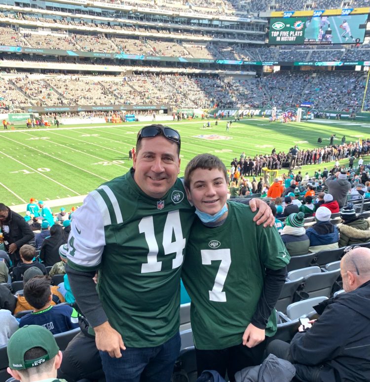 new york jets Lance and jake somerfeld at game