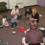 kids make music with parents