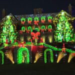 a 10-minute light show projected on the face of stately Westbury House
