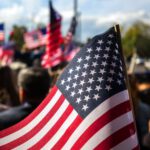 fourth of july parade american flags