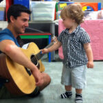 man guitar child creative play for kids