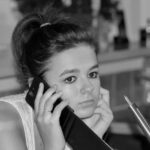 daughter on the phone