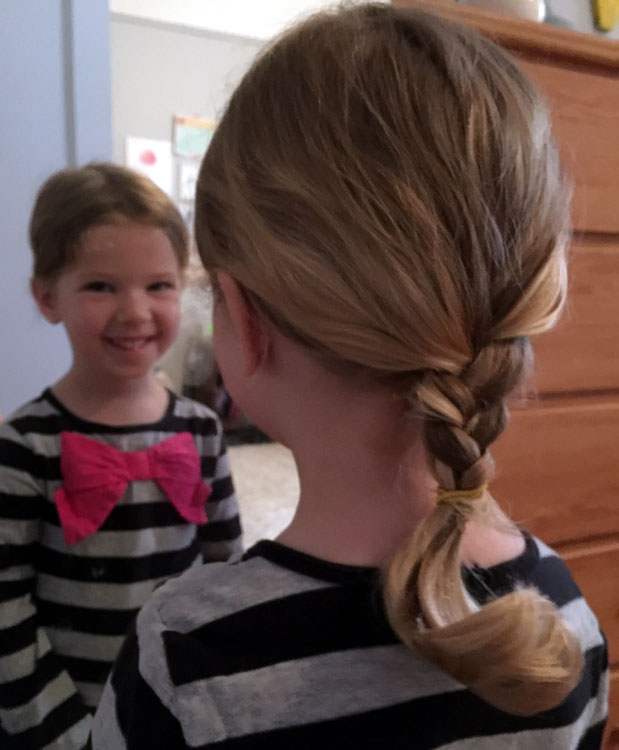daughters hair braid by da
