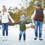 family skating holding hands 1