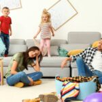 frustrated parents happy kids growing up making mess