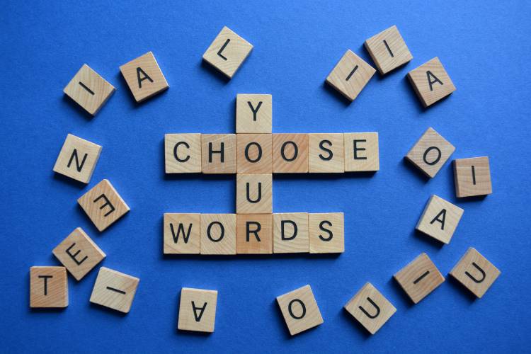 impact of their words choose your words in scrabble tiles