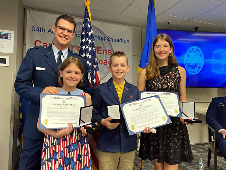 michael moebes air force military service retirement ceremony children