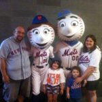 Citi Field Vuono family with Mr. and Mrs. Met