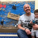 Michael Andersen-Leavey and his son. Cole, with whom he took 20 weeks of paid paternity leave to care for after his birth