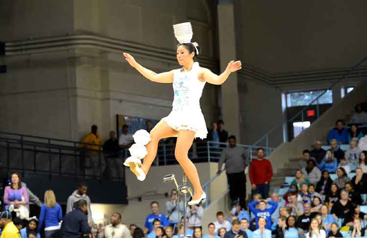 red panda unicycle juggler