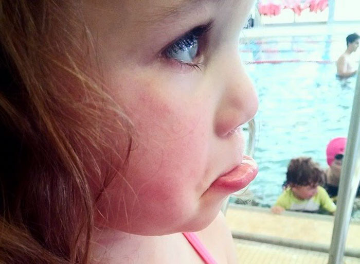 say no to pouting child