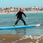 Surfing Venice Beach California dads group
