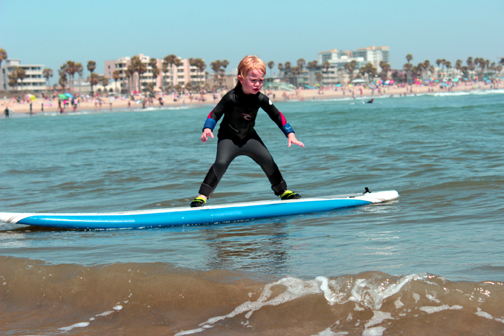 Surfing Venice Beach California dads group