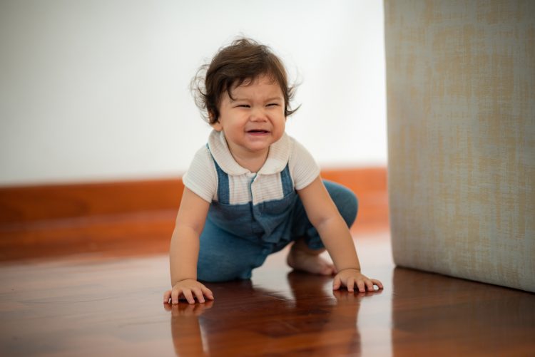 tantrums crying child on floor