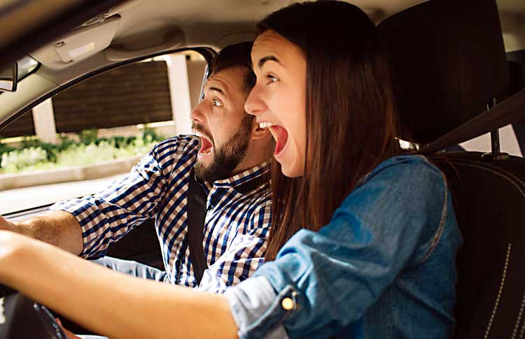 driving school dad teach teen to drive