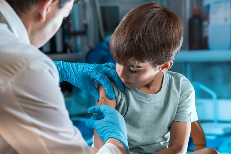 pediatric vaccines doctor give child shot